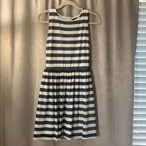 Black and white stripped dress